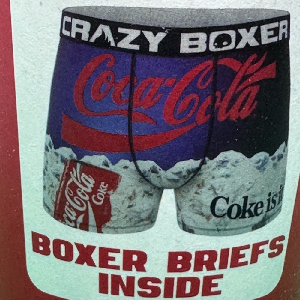 Coca Cola Crazy Boxer Briefs Gift Box Cup Men's Size XL “Coke Is It” NEW